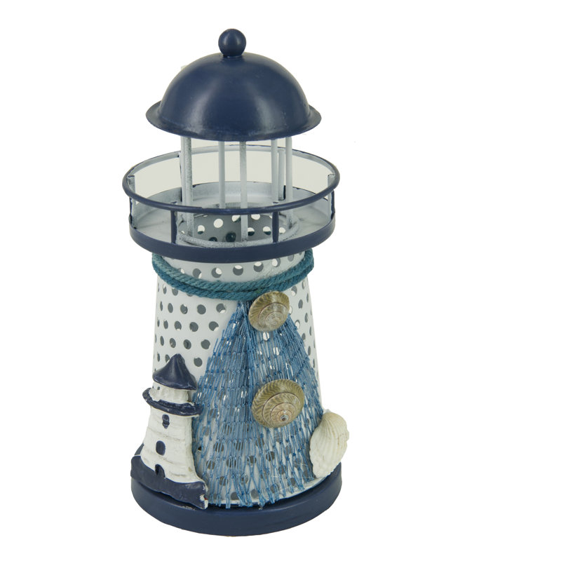 AttractionDesignHome Nautical Anchor Metal Vintage Openwork Ocean Lighthouse Color Changing LED